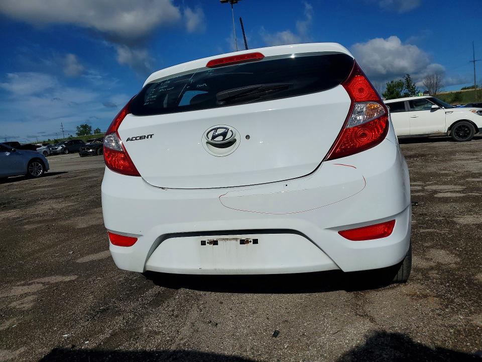 2017 Hyundai Accent VIN KMHCT5AEXHU336427 COPART salvage auction — FRONT END, Mi - Certificate Of Title, sold $550 on 2026-07-31 (photo 6)