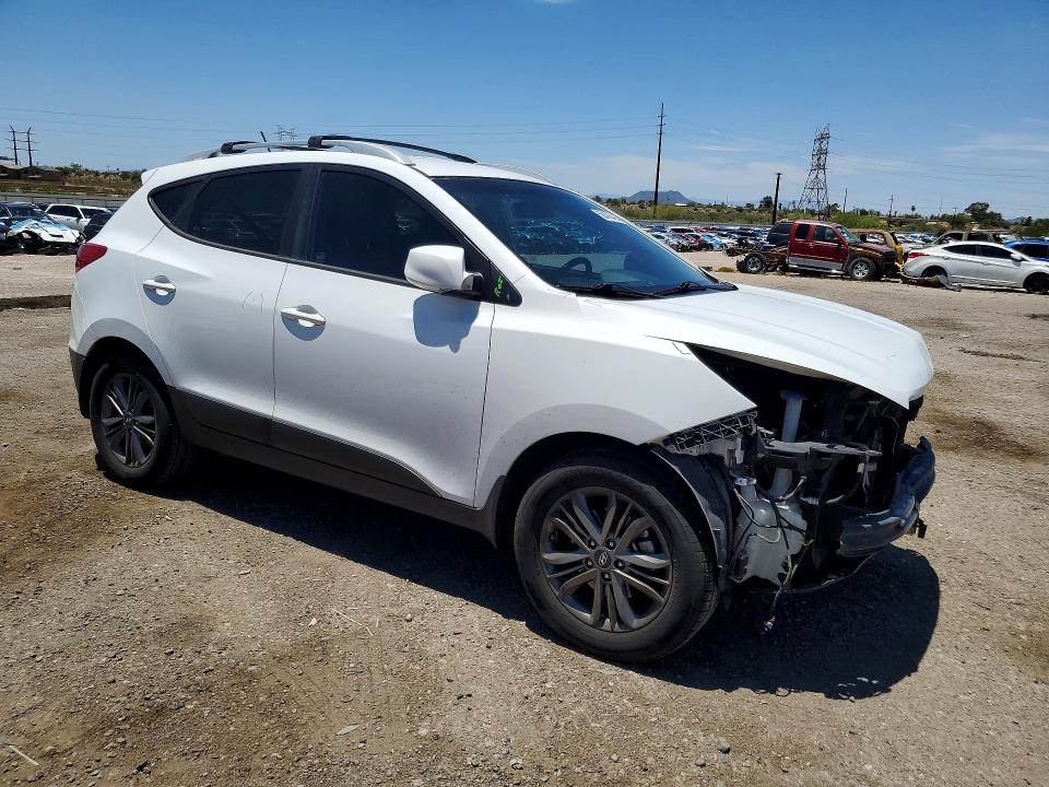 2014 Hyundai Tucson VIN KM8JU3AG9EU931923 COPART salvage auction — FRONT END, Az - Cert Of Title - Salvage, sold $1,700 on 2026-07-06 (photo 4)