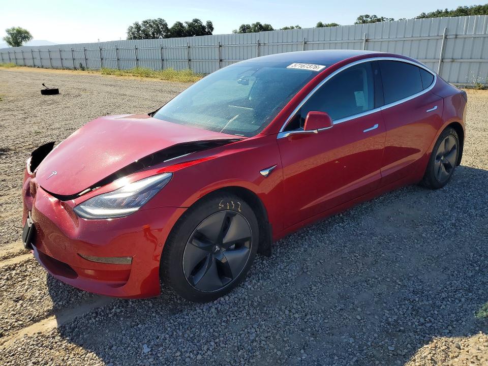 2019 Tesla VIN 5YJ3E1EA2KF298965 COPART salvage auction — FRONT END, CA - SALVAGE CERTIFICATE, sold $4,550 on 2026-07-31 (photo 1)