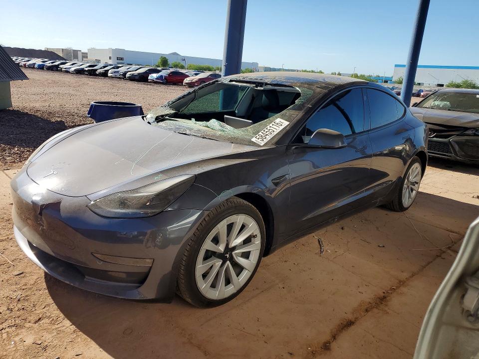 2023 Tesla VIN 5YJ3E1EB3PF593234 COPART salvage auction — ROOF, Az - Cert Of Title - Salvage, sold $10,400 on 2026-07-07 (photo 1)