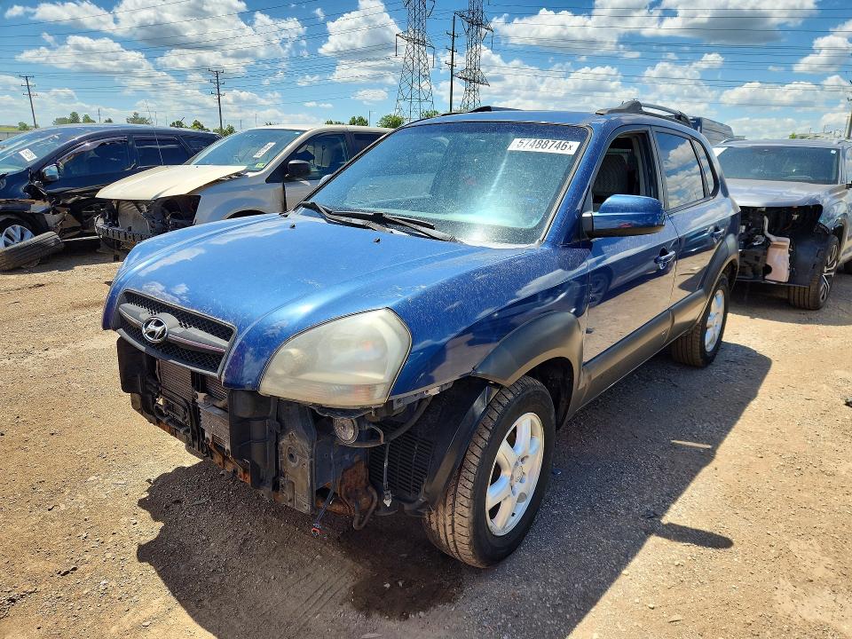 2005 Hyundai Tucson VIN KM8JN12D25U080151 COPART salvage auction — FRONT END, Il - Salvage Certificate, sold $350 on 2026-07-21 (photo 1)