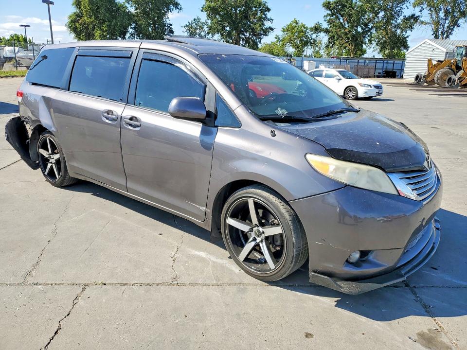 2011 Toyota Sienna VIN 5TDYK3DC4BS160921 COPART salvage auction — REAR END, CA - SALVAGE CERTIFICATE, sold $1,950 on 2026-07-06 (photo 4)