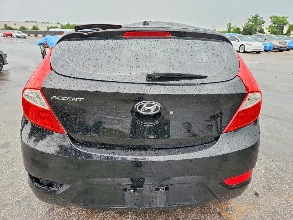 2013 Hyundai Accent VIN KMHCT5AE5DU104831 COPART salvage auction — ROOF, Fl - Cert Of Title Slvg Rebuildable, sold $450 on 2026-07-14 (photo 6)