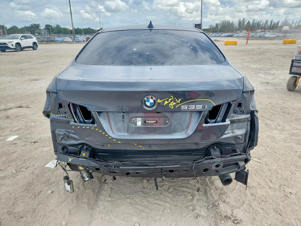 2016 BMW 5er VIN WBA5B1C58GG131950 COPART salvage auction — REAR END, Fl - Cert Of Title Slvg Rebuildable, sold $2,500 on 2026-07-16 (photo 6)