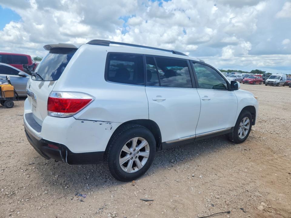 2012 Toyota Highlander VIN 5TDZK3EH2CS050529 COPART salvage auction — FRONT END, Tx - Certificate Of Title (P), sold $6,100 on 2026-07-30 (photo 3)