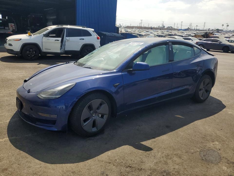 2022 Tesla Model 3 VIN 5YJ3E1EA7NF361479 COPART salvage auction — FRONT END, Ca - Salvage Certificate, sold $1,900 on 2026-07-08 (photo 1)