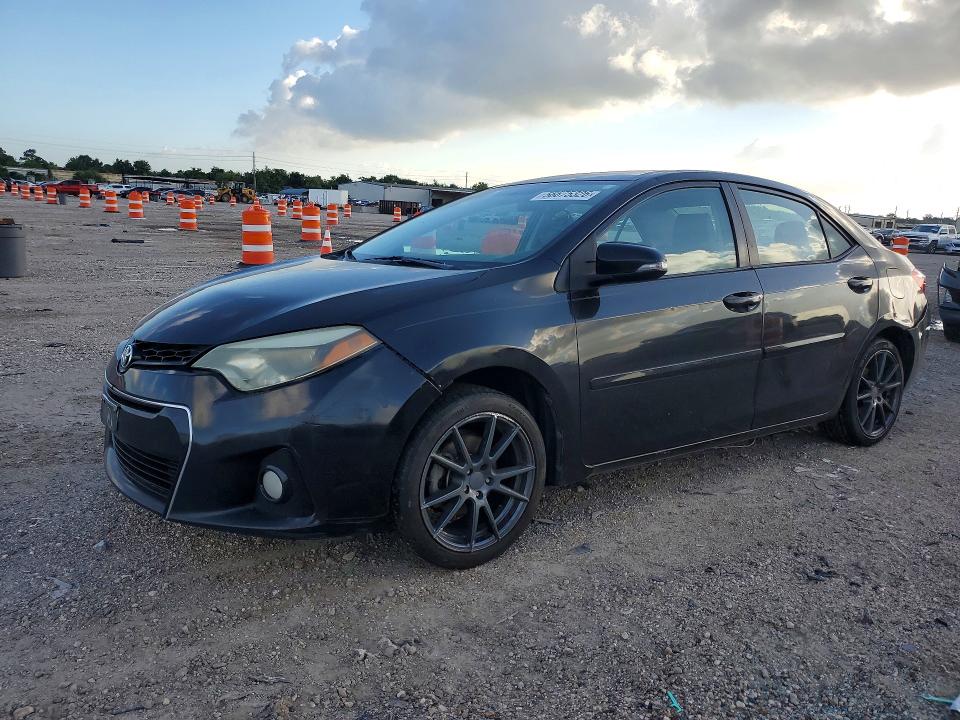 2014 Toyota Corolla VIN 5YFBURHE6EP051405 COPART salvage auction — REAR END, TX - SALVAGE VEHICLE TITLE, sold $2,350 on 2026-07-02 (photo 1)