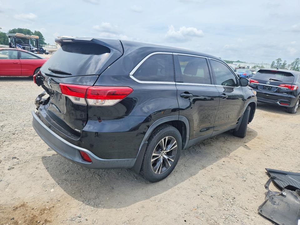 2019 Toyota Highlander VIN 5TDBZRFH2KS941014 COPART salvage auction — REAR END, Nc - Salvage Certificate Of Title, sold $6,300 on 2026-07-27 (photo 3)
