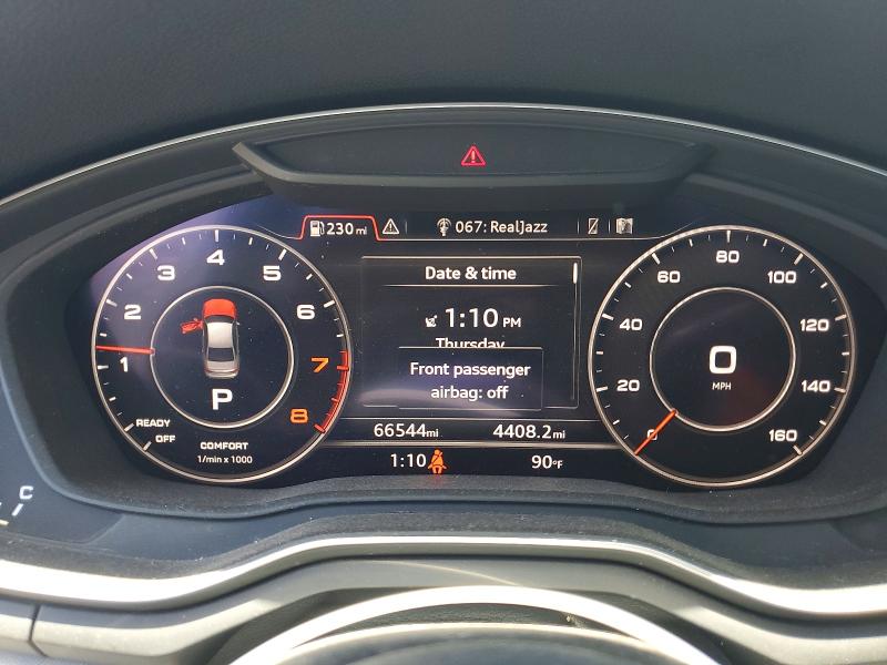 2018 Audi A4 VIN WAUDNAF46JA223042 COPART salvage auction — SIDE, CA - SALVAGE CERTIFICATE, sold $1,050 on 2026-07-21 (photo 9)