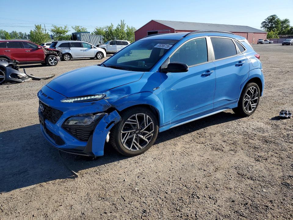 2022 Hyundai Kona VIN KM8K5CA37NU905061 COPART salvage auction — VANDALISM, On - Permit No Brand - Unfit, sold $8,000 on 2026-07-09 (photo 1)