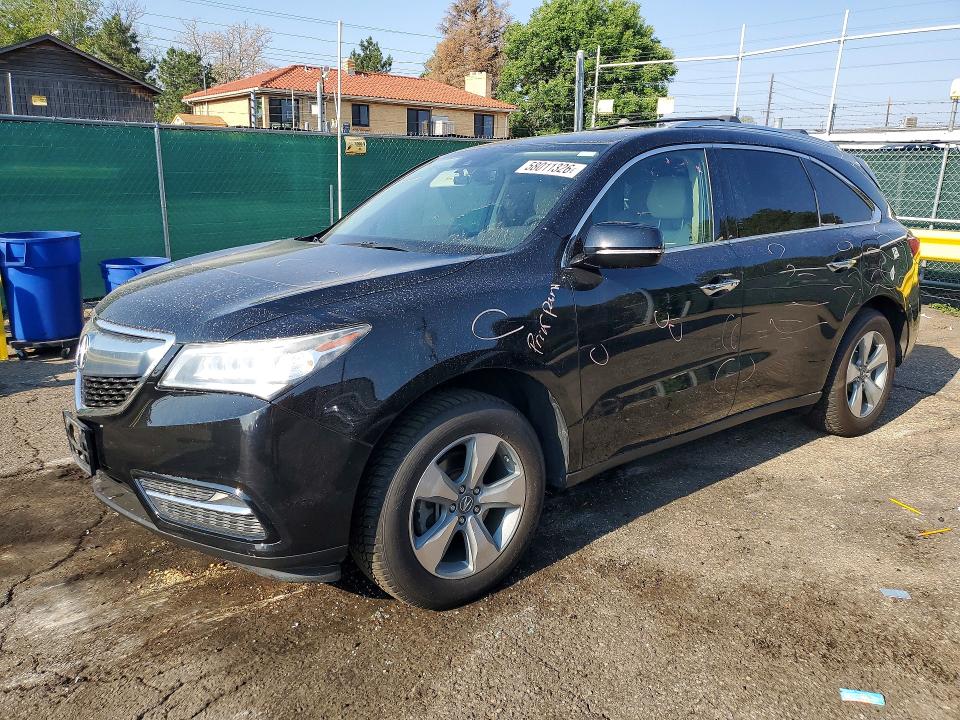 2016 Acura VIN 5FRYD4H2XGB034512 COPART salvage auction — REAR END, Co - Public - Salvage Title, sold $425 on 2026-07-23 (photo 1)