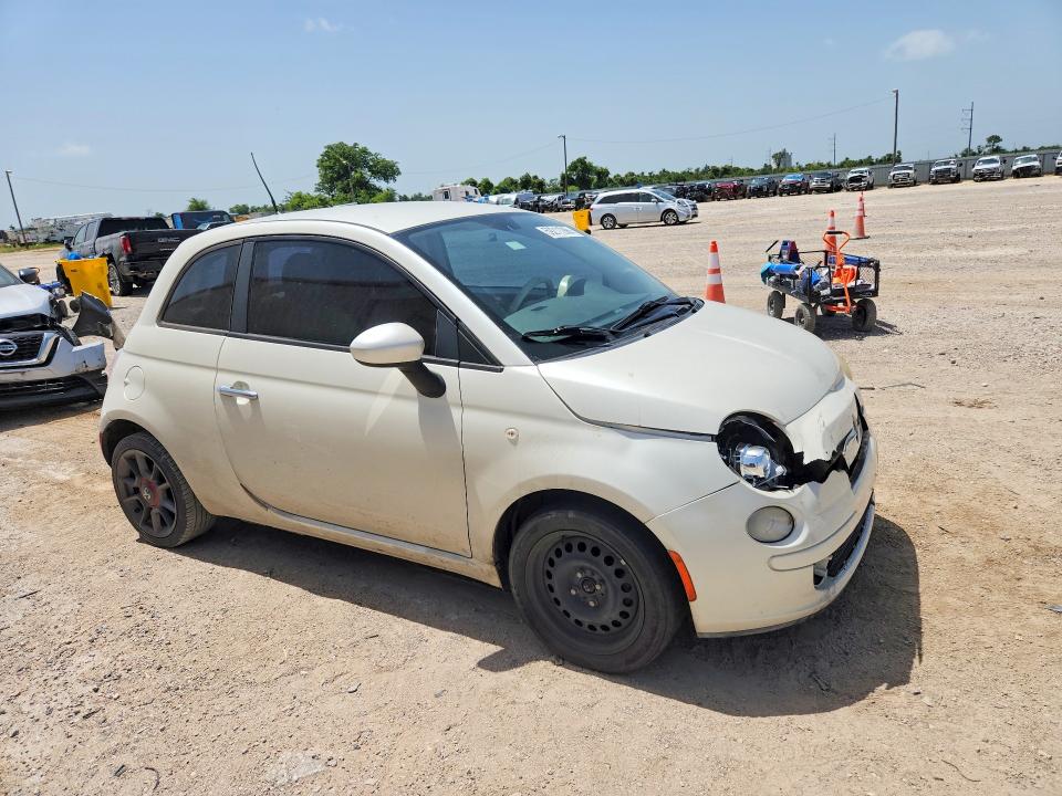 2013 Fiat 500 VIN 3C3CFFAR8DT575309 COPART salvage auction — FRONT END, Tx - Salvage Vehicle Title, sold $425 on 2026-08-05 (photo 4)
