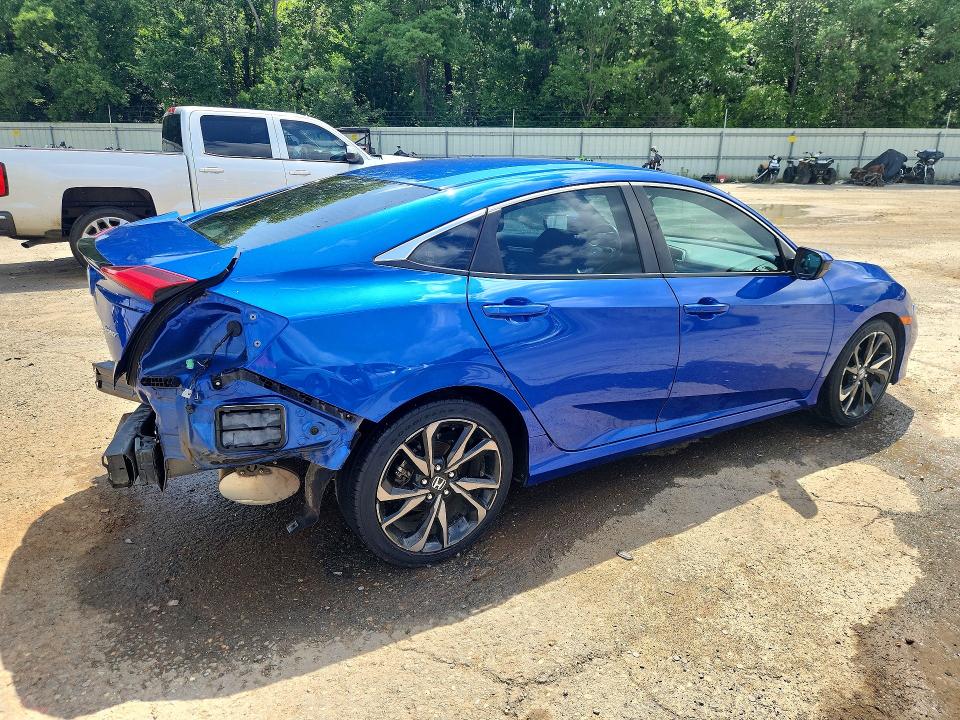 2020 Honda Civic VIN 19XFC2F83LE004999 COPART salvage auction — REAR END, La - Cert Of Title-Salvage, sold $4,950 on 2026-07-09 (photo 3)