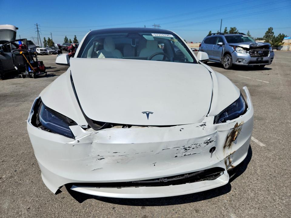 2024 Tesla Model 3 VIN 5YJ3E1EB9RF807081 COPART salvage auction — FRONT END, Ca - Salvage Certificate, sold $13,700 on 2026-07-02 (photo 5)