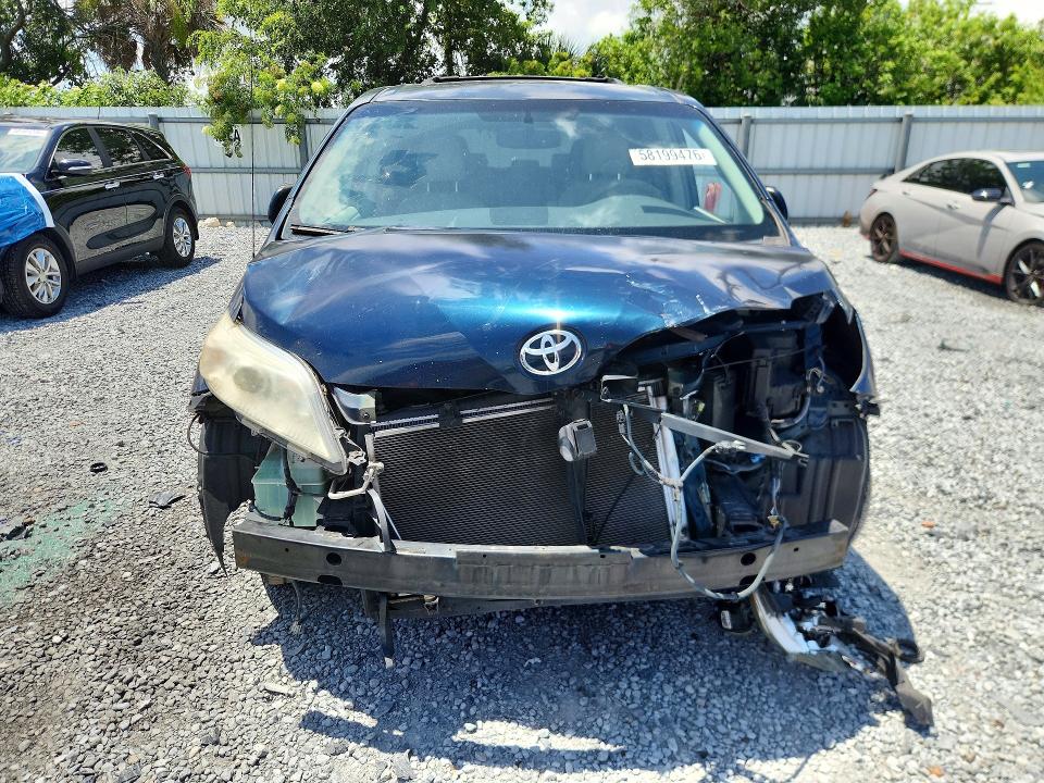 2011 Toyota Sienna VIN 5TDYK3DC9BS085181 COPART salvage auction — FRONT END, Fl - Certificate Of Destruction, sold $1,500 on 2026-07-06 (photo 5)