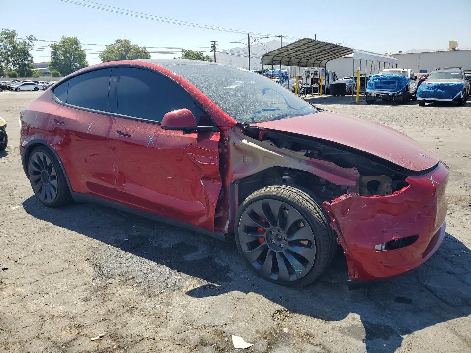 2024 Tesla Model y VIN 7SAYGDEFXRF058802 COPART salvage auction — FRONT END, Ca - Salvage Certificate, sold $12,200 on 2026-07-30 (photo 4)