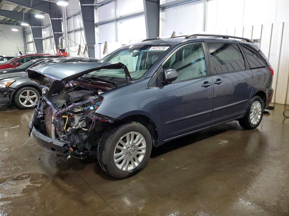 2010 Toyota Sienna VIN 5TDDK4CC5AS031509 COPART salvage auction — FRONT END, MN - CERT OF TITLE-PRIOR SALVAGE, sold $450 on 2026-07-21 (photo 1)