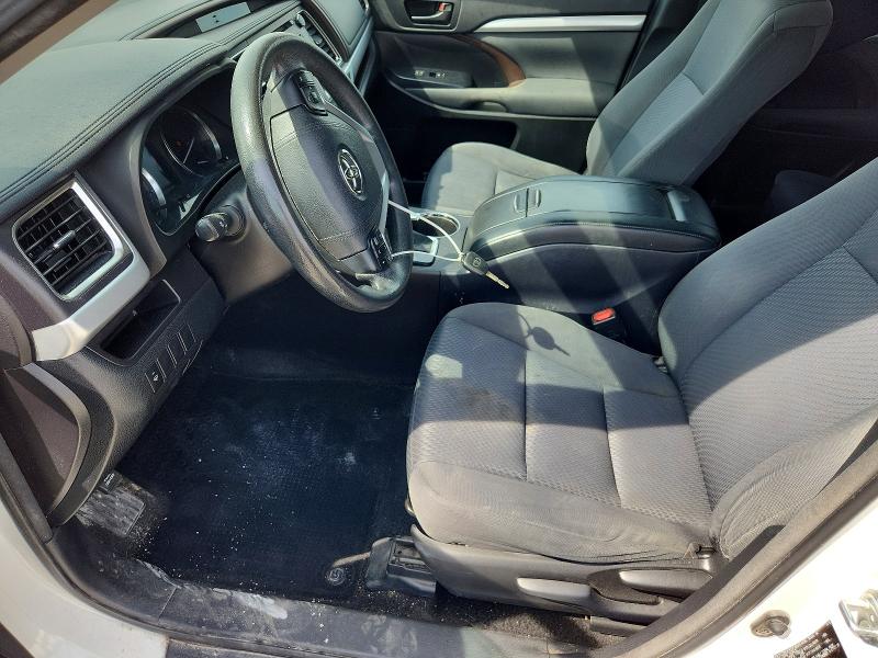 2016 Toyota Highlander VIN 5TDBKRFH3GS231423 COPART salvage auction — FRONT END, IL - SALVAGE CERTIFICATE, sold $1,750 on 2026-07-08 (photo 7)