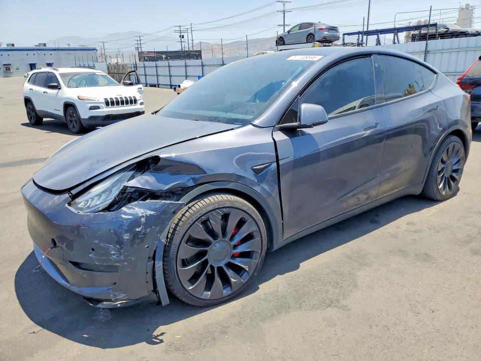 2021 Tesla VIN 5YJYGDEF9MF098732 COPART salvage auction — FRONT END, Ca - Salvage Certificate, sold $8,800 on 2026-07-15 (photo 1)