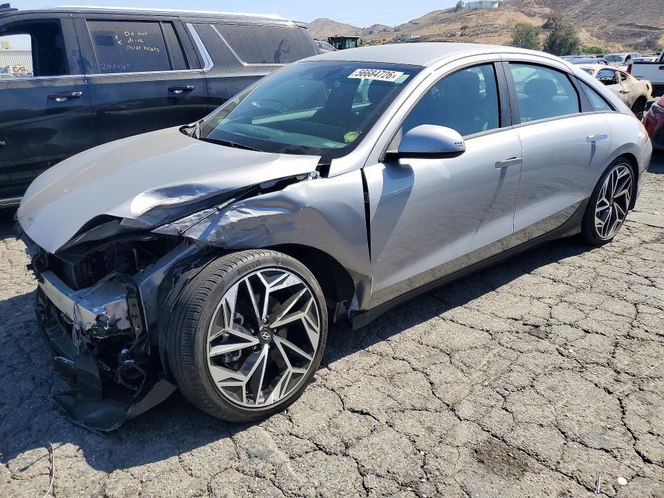 2023 Hyundai Ioniq 6 VIN KMHM34AAXPA053568 COPART salvage auction — FRONT END, Ca - Salvage Certificate, sold $6,700 on 2026-07-16 (photo 1)