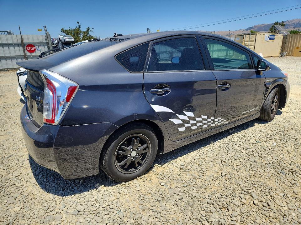 2012 Toyota Prius VIN JTDKN3DU4C5498039 COPART salvage auction — VANDALISM, CA - SALVAGE CERTIFICATE, sold $2,150 on 2026-07-14 (photo 3)