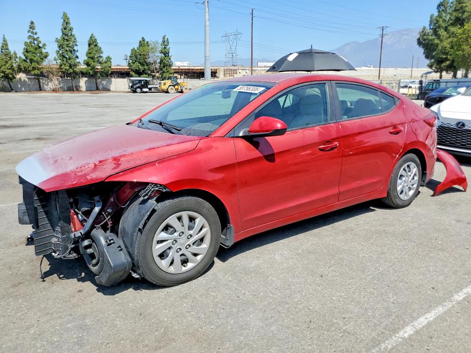2017 Hyundai Elantra VIN KMHD74LF8HU408511 COPART salvage auction — FRONT END, Ca - Salvage Certificate, sold $1,750 on 2026-07-09 (photo 1)