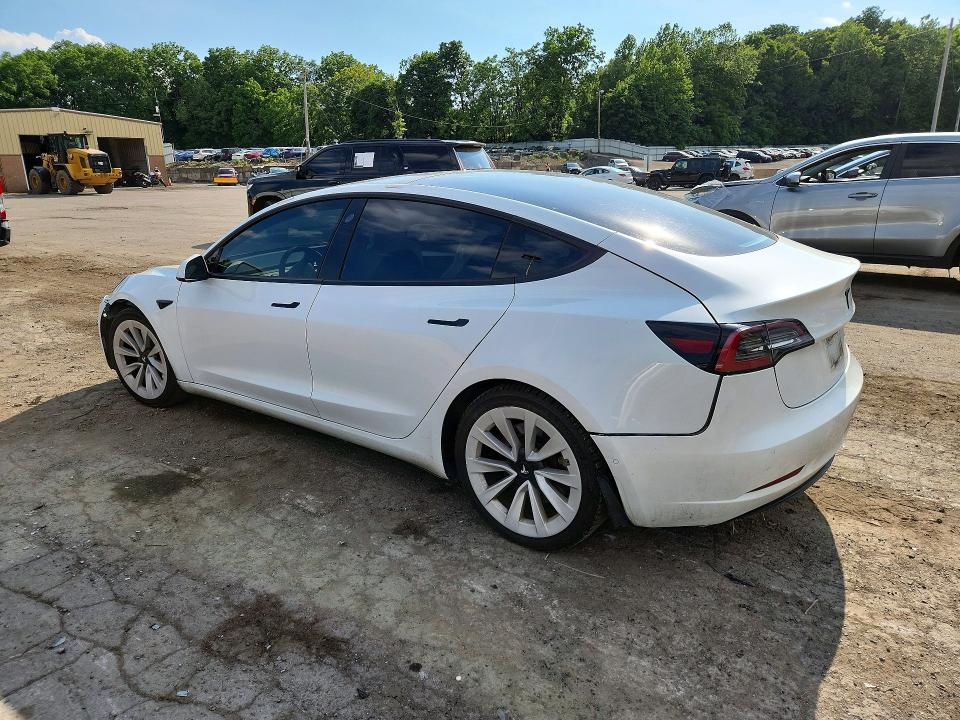 2021 Tesla Model 3 VIN 5YJ3E1EB7MF047435 COPART salvage auction — FRONT END, NY - MV-907A SALVAGE CERTIFICATE, sold $6,900 on 2026-07-28 (photo 2)