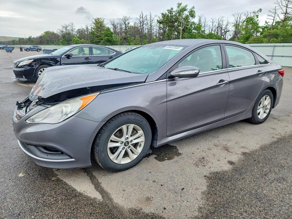 2014 Hyundai Sonata VIN 5NPEB4ACXEH905095 COPART salvage auction — FRONT END, Ny - Mv-907A Salvage Certificate, sold $1,050 on 2026-07-20 (photo 1)
