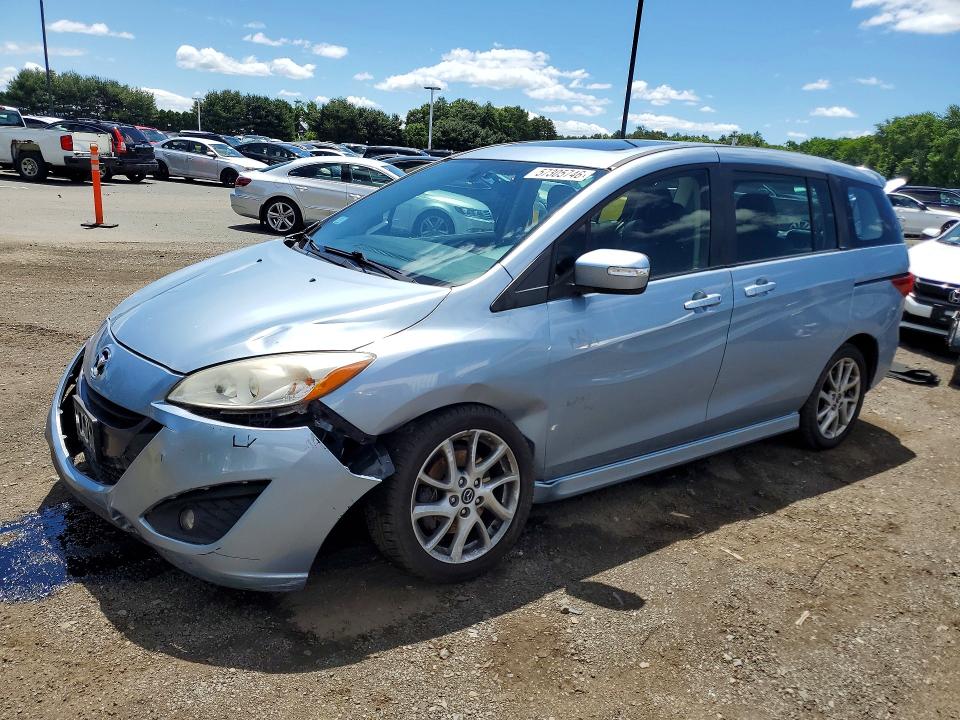 2013 Mazda 5 VIN JM1CW2DLXD0148173 COPART salvage auction — FRONT END, Ma - Cert Of Title-Salvage, sold $475 on 2026-07-09 (photo 1)