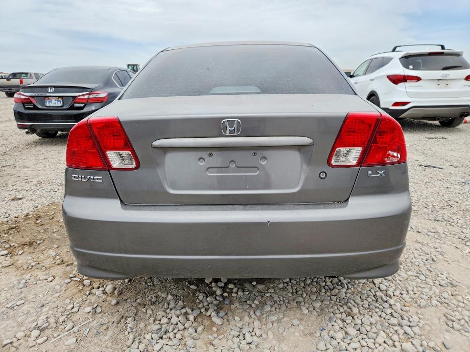 2004 Honda Civic VIN 2HGES16574H610795 COPART salvage auction — FRONT END, Ut - Certificate Of Title, sold $200 on 2026-07-02 (photo 6)