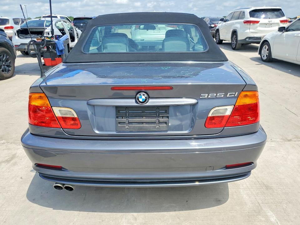 2001 BMW 3er VIN WBABS334X1JY55204 COPART salvage auction — HAIL, Tx - Certificate Of Title, sold $1,600 on 2026-07-13 (photo 6)