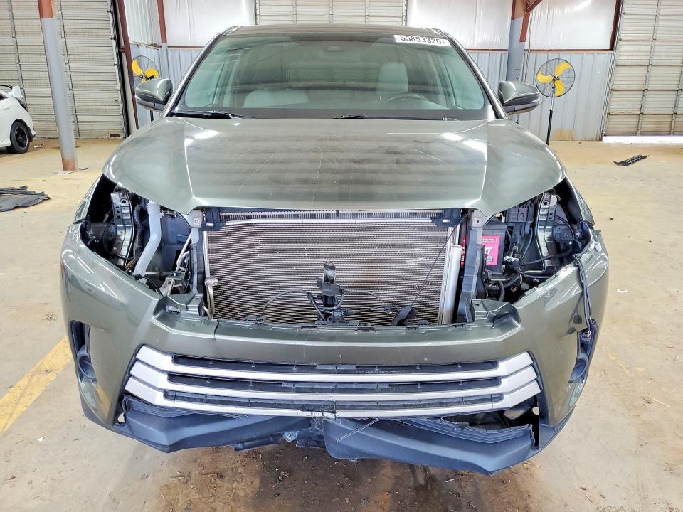 2019 Toyota VIN 5TDBZRFH0KS726828 COPART salvage auction — FRONT END, Nc - Salvage Certificate Of Title, sold $175 on 2026-07-29 (photo 5)