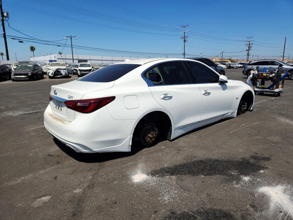 2018 Infiniti Q50 VIN JN1EV7AP2JM362758 COPART salvage auction — VANDALISM, Ca - Salvage Certificate, sold $4,350 on 2026-07-15 (photo 3)
