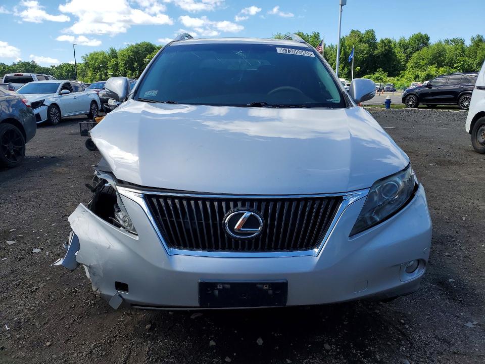 2012 Lexus Rx 350 VIN 2T2BK1BA1CC129983 COPART salvage auction — FRONT END, MA - CERTIFICATE OF TITLE, sold $2,600 on 2026-07-09 (photo 5)