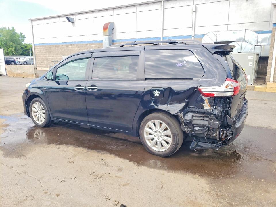 2017 Toyota Sienna VIN 5TDDZ3DC6HS162852 COPART salvage auction — REAR END, Ct - Cert Of Title-Salvage, sold $4,250 on 2026-07-14 (photo 2)