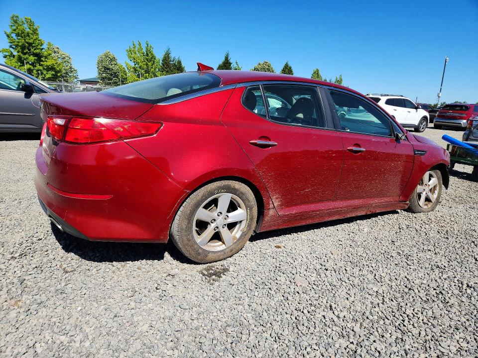 2014 Kia Optima VIN 5XXGM4A71EG265442 COPART salvage auction — FRONT END, Or - Salvage Title Certificate, sold $200 on 2026-07-28 (photo 3)