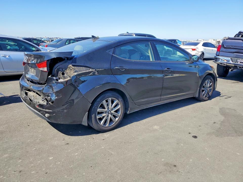2014 Hyundai Elantra VIN KMHDH4AE7EU174154 COPART salvage auction — REAR END, CA - SALVAGE CERTIFICATE, sold $1,250 on 2026-07-13 (photo 3)