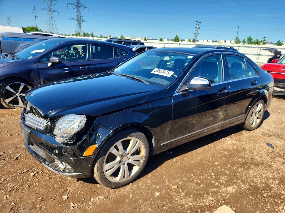 2009 Mercedes-benz C class VIN WDDGF81XX9F221404 COPART salvage auction — FRONT END, Il - Salvage Certificate, sold $850 on 2026-07-14 (photo 1)