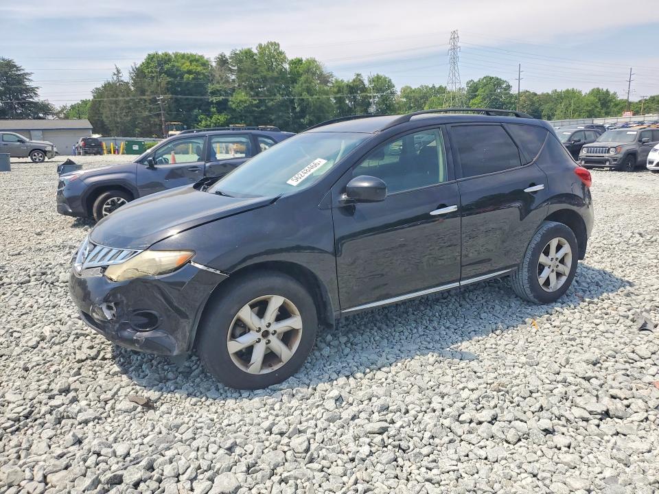 2009 Nissan Murano VIN JN8AZ18UX9W011058 COPART salvage auction — FRONT END, Nc - Salvage Certificate Of Title, sold $375 on 2026-07-15 (photo 1)