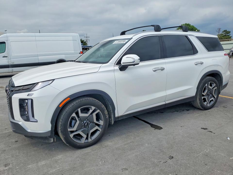 2024 Hyundai Palisade VIN KM8R54GE7RU696861 COPART salvage auction — HAIL, Ok - Cert Of Title-Salvage, sold $15,300 on 2026-07-22 (photo 1)