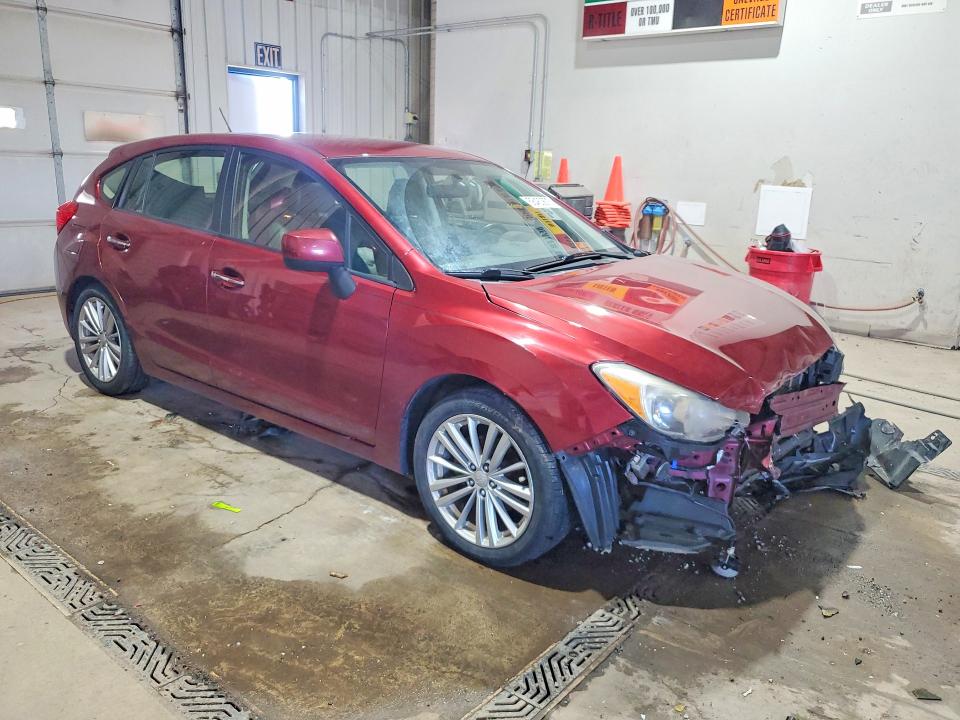 2012 Subaru Impreza VIN JF1GPAG68CH244016 COPART salvage auction — FRONT END, Pa - Certificate Of Salvage, sold $425 on 2026-07-13 (photo 4)