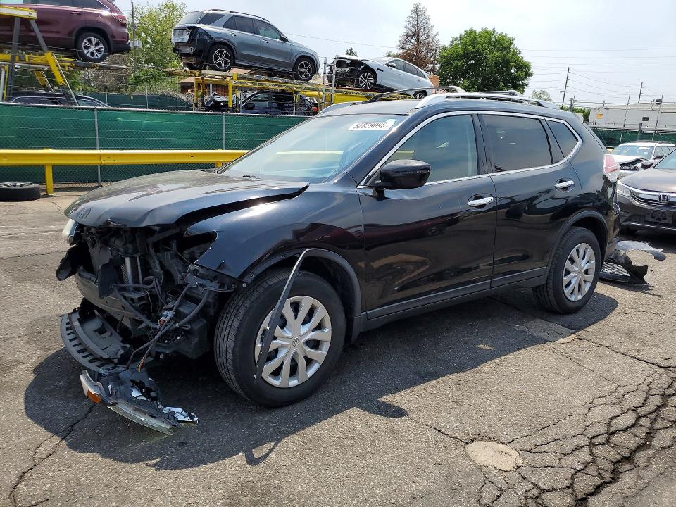 2016 Nissan Rogue VIN KNMAT2MV9GP617914 COPART salvage auction — FRONT END, Co - Public - Salvage Title, sold $775 on 2026-07-14 (photo 1)