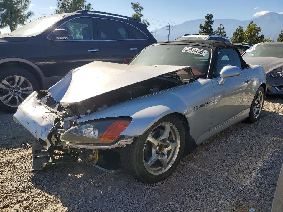 2002 Honda S2000 VIN JHMAP114X2T004077 COPART salvage auction — FRONT END, CA - SALVAGE CERTIFICATE, sold $4,200 on 2026-07-17 (photo 1)