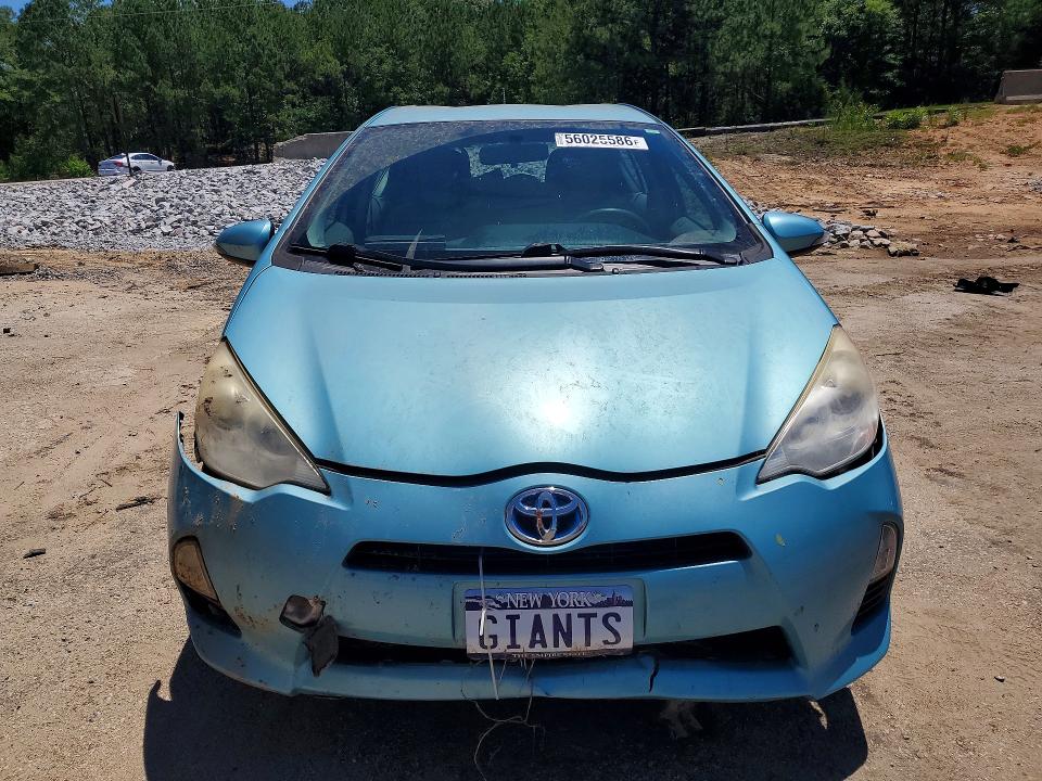 2012 Toyota Prius VIN JTDKDTB37C1018225 COPART salvage auction — REAR END, Sc - Cert Of Title-Salvage, sold $875 on 2026-07-17 (photo 5)