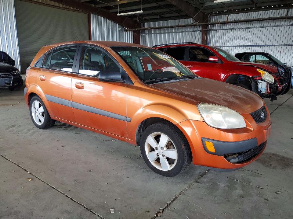 2007 Kia Rio VIN KNADE163476207196 COPART salvage auction — REAR END, Ca - Salvage Certificate, sold $300 on 2026-07-02 (photo 4)