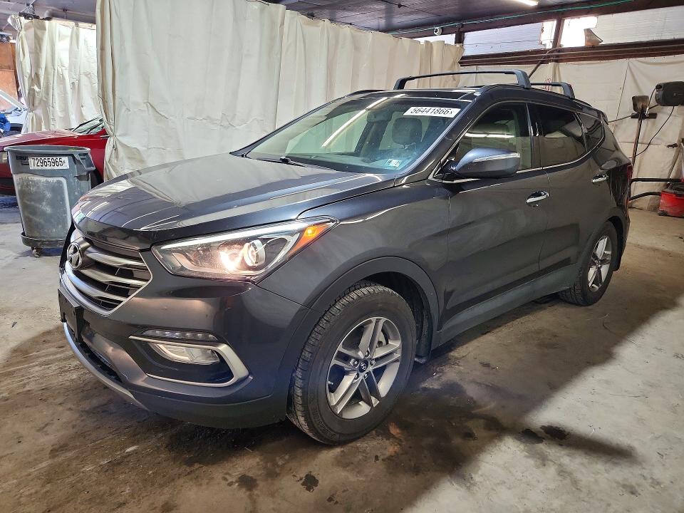 2018 Hyundai Santa fe VIN 5XYZU3LB4JG508106 COPART salvage auction — FRONT END, Pa - Certificate Of Salvage, sold $2,200 on 2026-07-23 (photo 1)