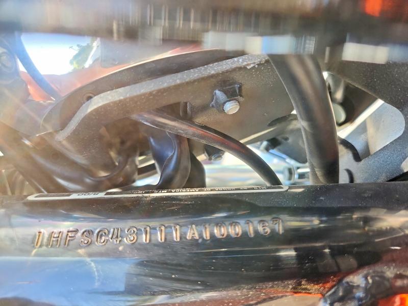 2001 Honda Vt1100 VIN 1HFSC43111A100167 COPART salvage auction — NORMAL WEAR, Ca - Dis/Dlr/Exp Only Clean Title, sold $650 on 2026-07-07 (photo 9)