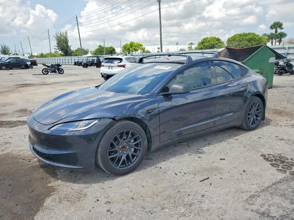 2025 Tesla Model 3 VIN 5YJ3E1EA6SF998777 COPART salvage auction — DAMAGE HISTORY, Ga - Cert Of Title-Salvage (P), sold $15,000 on 2026-07-27 (photo 1)