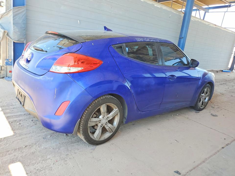 2012 Hyundai Veloster VIN KMHTC6AD8CU082559 COPART salvage auction — MINOR DENT/SCRATCHES, Az - Certificate Of Title, sold $575 on 2026-07-28 (photo 3)