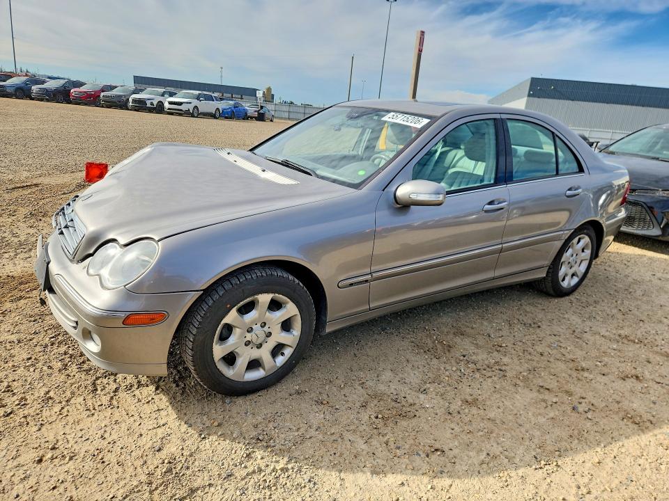2005 Mercedes-benz C class VIN WDBRF81J65F686141 COPART salvage auction — FRAME DAMAGE, AB - BOS - SALVAGE, sold $325 on 2026-07-23 (photo 1)